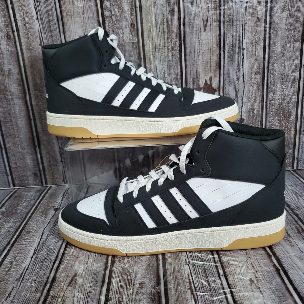 Adidas Unisex Break Start Mid Basketball Shoes Black White IH7973 Size 9 Mens - Picture 3 of 9